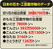 日本の花き・工芸農作物のデータ