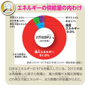 エネルギーの供給量の内わけ