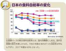 日本の食料自給率の変化