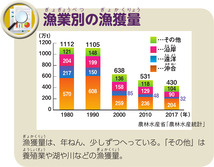 漁業別の漁獲量