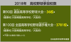 2018年　高校野球参加校数