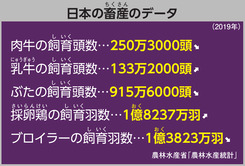日本の畜産のデータ