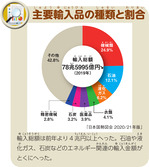 主要輸入品の種類と割合