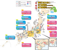 発電力の大きい火力発電所、水力発電所